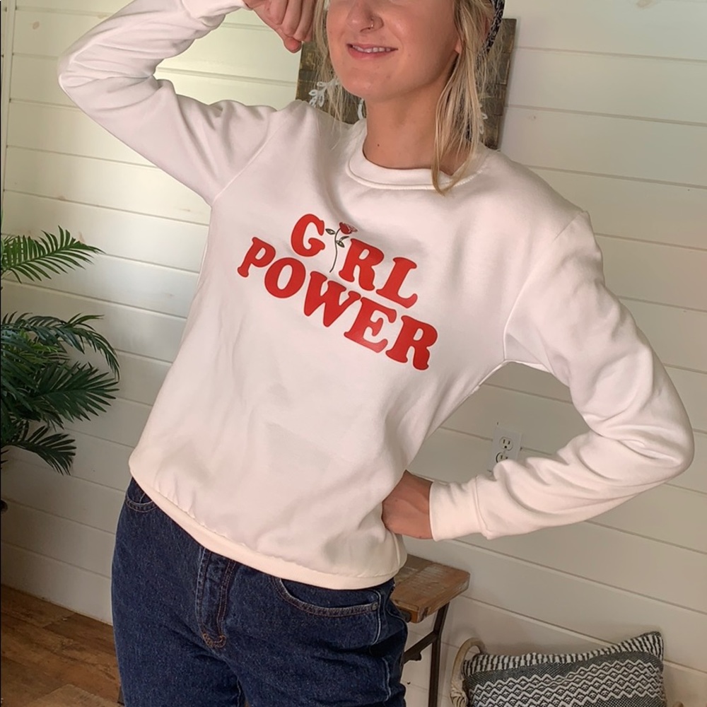 “girl power” sweatshirt